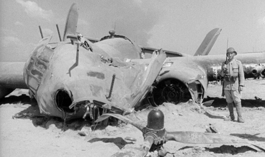 Historical photo of B-24 wreck